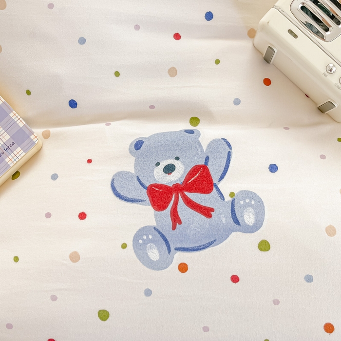 91家纺网 家纺一手货源 找家纺 楠沐家纺 2025年新款亲肤水洗棉芦荟棉磨毛单被套（第二批） 哆咪熊