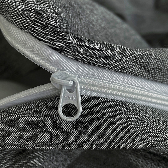 91家纺网 家纺一手货源 找家纺 2024新款A类全棉纯棉纯色双拼色织水洗棉四件套 深灰色