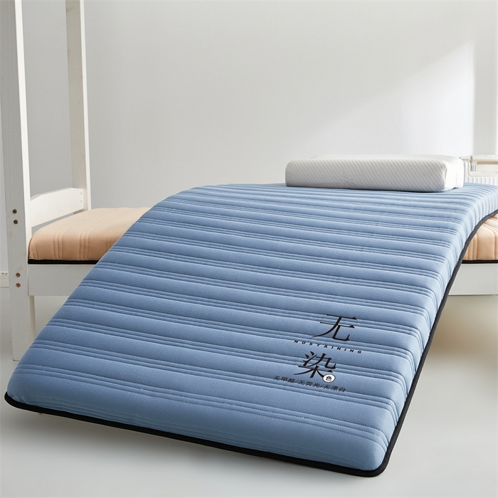 91家纺网 家纺一手货源 找家纺 布卢姆床垫 2025新款A类针织乳胶抗菌三明治无染学生床垫 无染-宾利蓝-学生