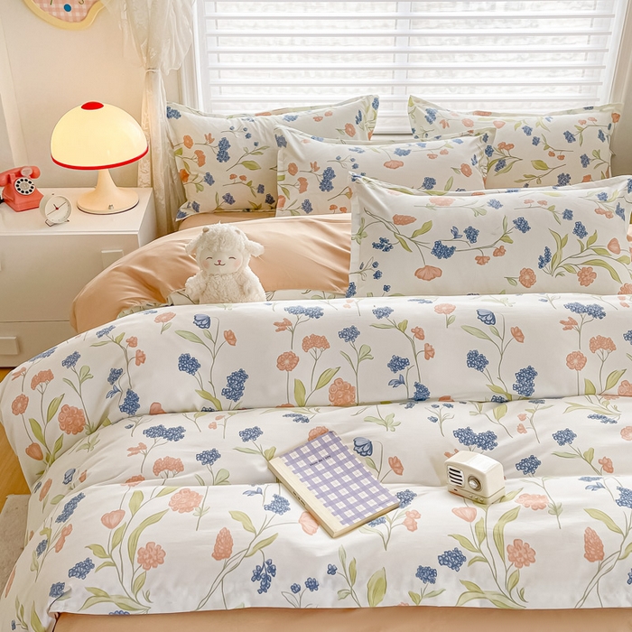 91家纺网 家纺一手货源 找家纺 楠沐家纺 2025年新款亲肤水洗棉芦荟棉磨毛单被套（第二批） 花海