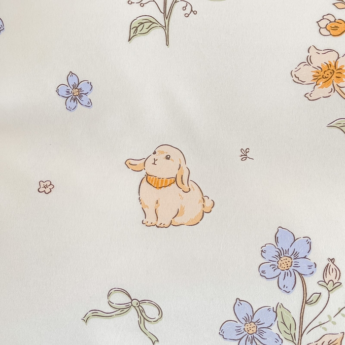 91家纺网 家纺一手货源 找家纺 楠沐家纺 （套件）2025新款亲肤芦荟棉美棉磨毛印花四件套(第二批) 花丛兔