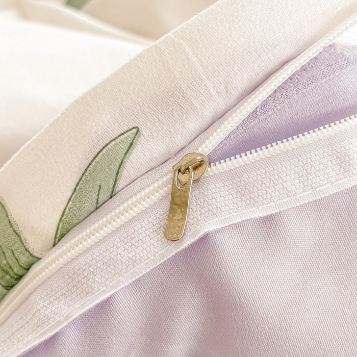 91家纺网 家纺一手货源 找家纺 楠沐家纺 2025年新款亲肤水洗棉芦荟棉磨毛单被套（第二批） 紫悦