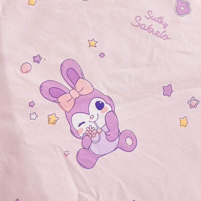 91家纺网 家纺一手货源 找家纺 楠沐家纺 2025年新款亲肤水洗棉芦荟棉磨毛单被套（第二批） 星星兔