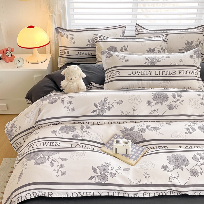 91家纺网 家纺一手货源 找家纺 楠沐家纺 2025年新款亲肤水洗棉芦荟棉磨毛单被套（第二批） 山茶花