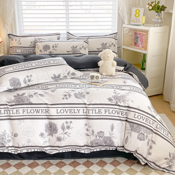 91家纺网 家纺一手货源 找家纺 楠沐家纺 2025年新款亲肤水洗棉芦荟棉磨毛单被套（第二批） 山茶花