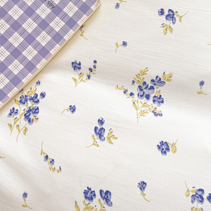 91家纺网 家纺一手货源 找家纺 楠沐家纺 （套件）2025新款亲肤芦荟棉美棉磨毛印花四件套(第二批) 紫色浪漫