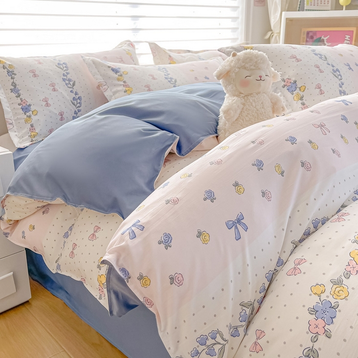 91家纺网 家纺一手货源 找家纺 楠沐家纺 2025年新款亲肤水洗棉芦荟棉磨毛单被套（第二批） 田园小兔