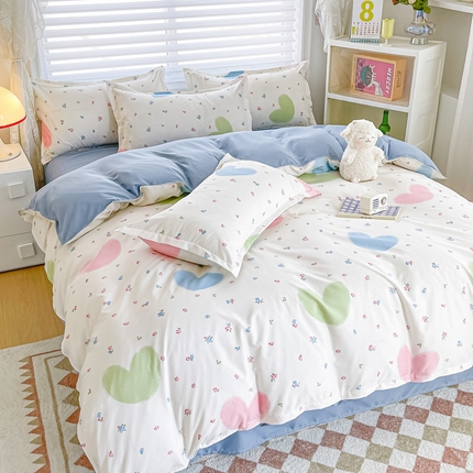 91家纺网 家纺一手货源 找家纺 （总）楠沐家纺 2025年新款亲肤水洗棉芦荟棉磨毛单被套（第二批）