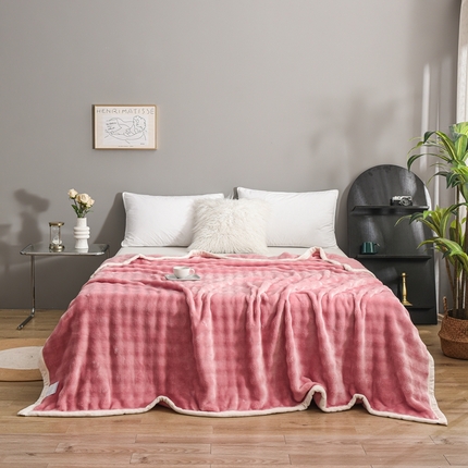 91家纺网 家纺一手货源 找家纺 （总）爱她美家纺 2024新款兔毛泡泡毯多功能毯子