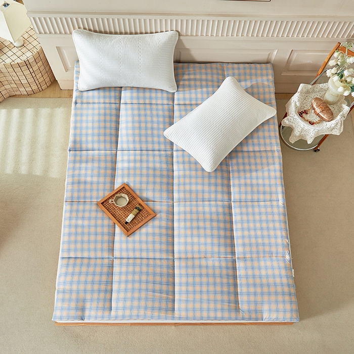 91家纺网 家纺一手货源 找家纺 梵希良品家纺 2024新款新疆棉花床垫席梦思榻榻米软垫家用垫被棉絮床铺底垫褥子 格调蓝