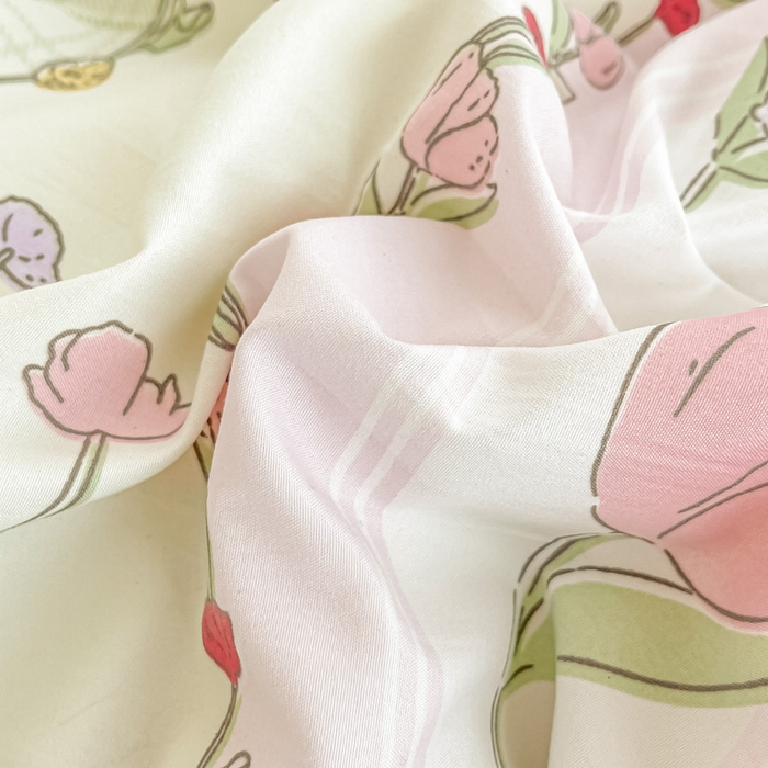 91家纺网 家纺一手货源 找家纺 楠沐家纺 2025年新款亲肤水洗棉芦荟棉磨毛单被套（第二批） 秘境花园