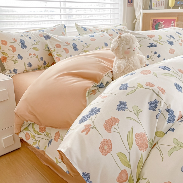 91家纺网 家纺一手货源 找家纺 楠沐家纺 2025年新款亲肤水洗棉芦荟棉磨毛单被套（第二批） 花海