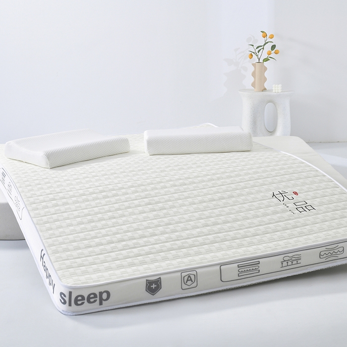 91家纺网 家纺一手货源 找家纺 顺发床垫 2025新款华夫格天然乳胶床垫 米白 记忆海绵床垫