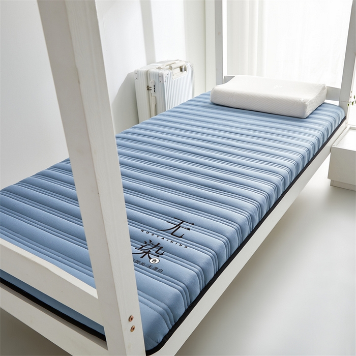 91家纺网 家纺一手货源 找家纺 布卢姆床垫 2025新款A类针织乳胶抗菌三明治无染学生床垫 无染-宾利蓝-学生