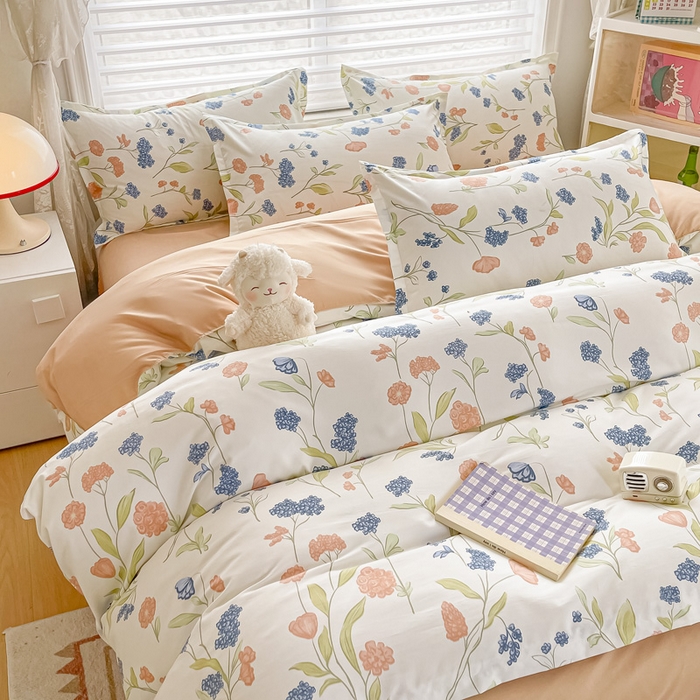 91家纺网 家纺一手货源 找家纺 楠沐家纺 2025年新款亲肤水洗棉芦荟棉磨毛单被套（第二批） 花海