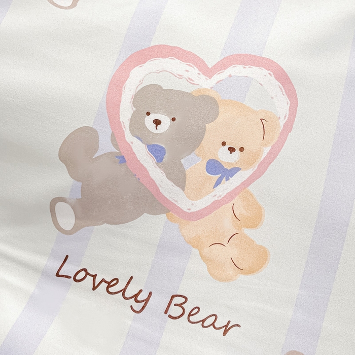 91家纺网 家纺一手货源 找家纺 楠沐家纺 （套件）2025新款亲肤芦荟棉美棉磨毛印花四件套(第二批) 爱心熊