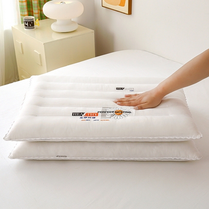 91家纺网 家纺一手货源 找家纺 （总）织布人 2024新款枕芯小清新磨毛花边艾草纤维低枕成人学生低枕头矮枕芯 48*74cm 