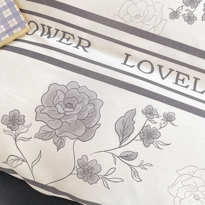 91家纺网 家纺一手货源 找家纺 楠沐家纺 2025年新款亲肤水洗棉芦荟棉磨毛单被套（第二批） 山茶花