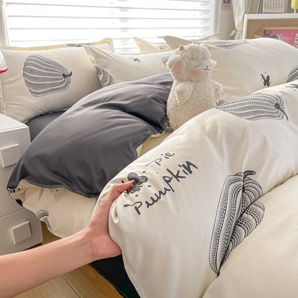 91家纺网 家纺一手货源 找家纺 楠沐家纺 （套件）2025新款亲肤芦荟棉美棉磨毛印花四件套(第二批) 南得遇见