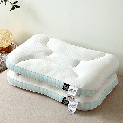 91家纺网 家纺一手货源 找家纺 梦叶草 2024新款SPA深睡记忆护颈枕芯42×68cm枕头 SPA深睡记忆枕-时尚蓝