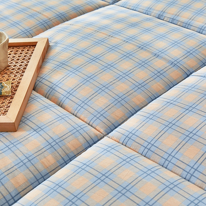 91家纺网 家纺一手货源 找家纺 梵希良品家纺 2024新款新疆棉花床垫席梦思榻榻米软垫家用垫被棉絮床铺底垫褥子 格调蓝