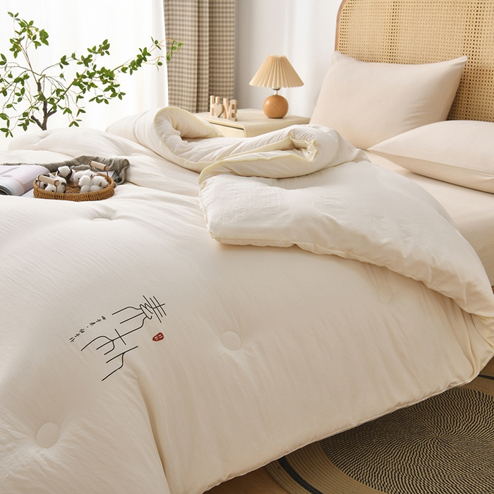 91家纺网 家纺一手货源 找家纺 （总）锦鹭被业 2025款素朴冬被春秋空调夏被原棉大豆被