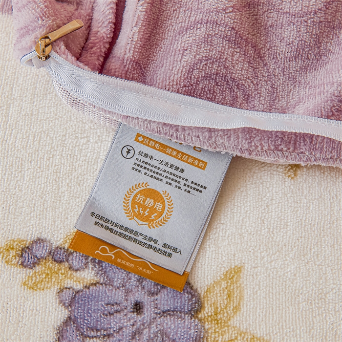 91家纺网 家纺一手货源 找家纺 董韵家纺 2025新款高克重全消光牛奶绒法莱绒金貂绒印花单品被套床裙四件套（提供买家秀） 幻想花园