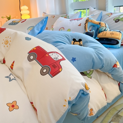 91家纺网 家纺一手货源 找家纺 （总）博雅 2024新款宇航员系列全棉四件套（专版花型）