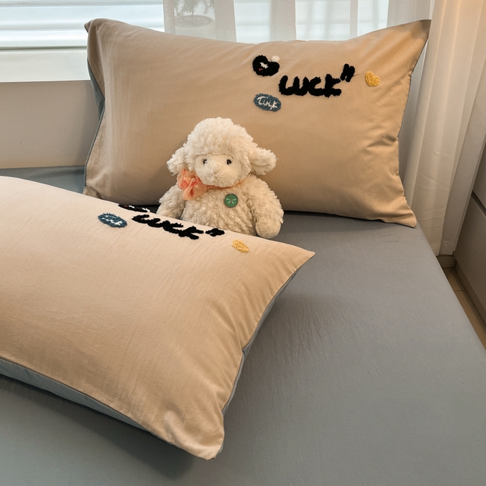 91家纺网 家纺一手货源 找家纺 优承佳生活馆 2024新款水洗m毛巾绣四件套 黑煤球