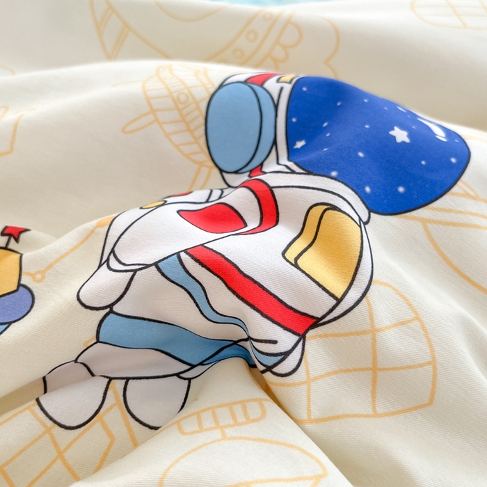 91家纺网 家纺一手货源 找家纺 （总）博雅 2024新款宇航员系列全棉四件套（专版花型）