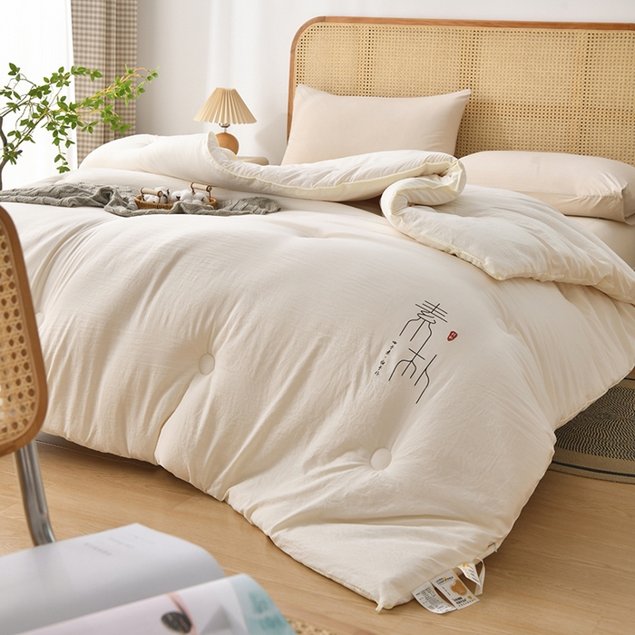 91家纺网 家纺一手货源 找家纺 （总）锦鹭被业 2025款素朴冬被春秋空调夏被原棉大豆被