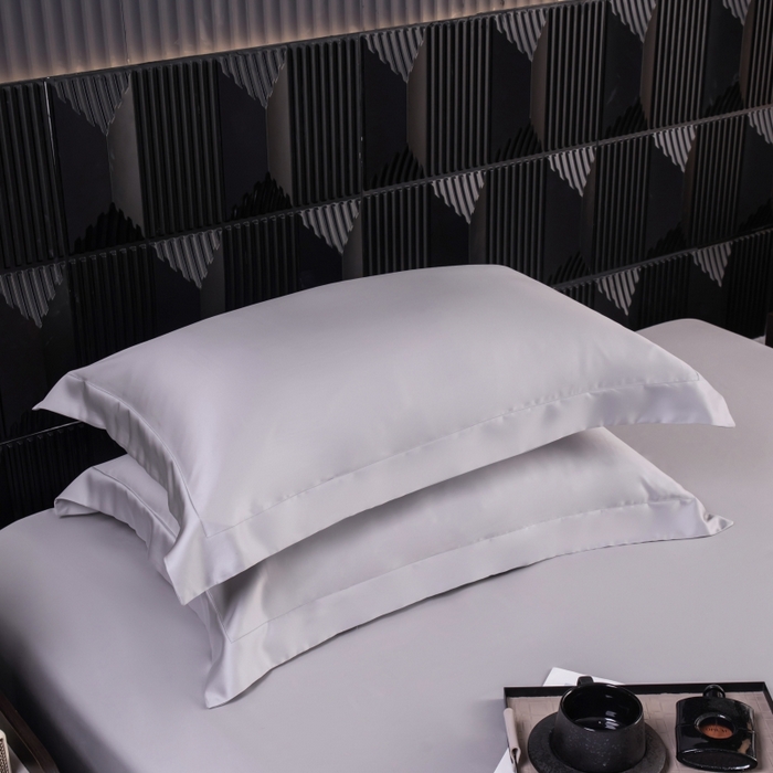 91家纺网 家纺一手货源 找家纺 好阁家纺 2024新款进口LF级60S莱赛尔莱赛尔床笠两件套三件套 灰紫