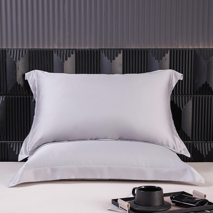 91家纺网 家纺一手货源 找家纺 好阁家纺 2024新款进口LF级60S莱赛尔莱赛尔枕套 灰紫