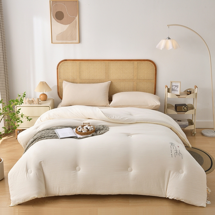 91家纺网 家纺一手货源 找家纺 （总）锦鹭被业 2025款素朴冬被春秋空调夏被原棉大豆被