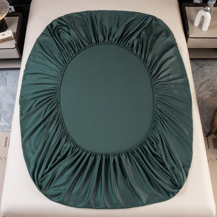 91家纺网 家纺一手货源 找家纺 好阁家纺 2024新款进口LF级60S莱赛尔莱赛尔床笠两件套三件套 曼岛绿