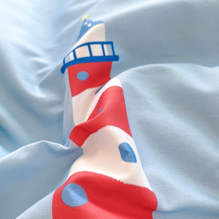 91家纺网 家纺一手货源 找家纺 博雅 2024新款宇航员系列全棉四件套（专版花型） 扬帆起航