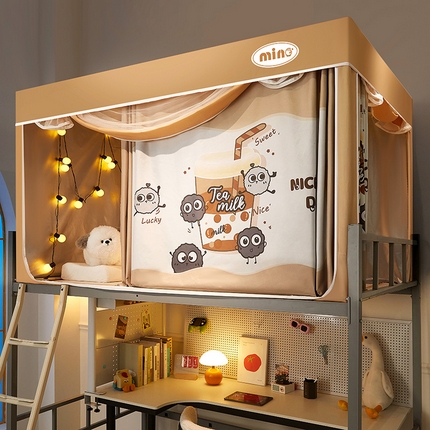 91家纺网 家纺一手货源 找家纺 （总）2025新款A类大版卡通超强遮光防蚊学生坐床蚊帐