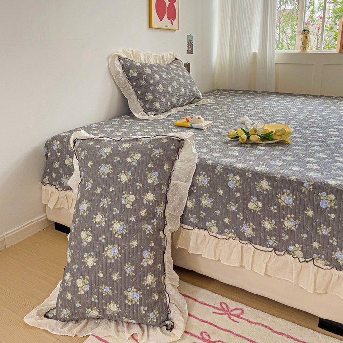 91家纺网 家纺一手货源 找家纺 暖居 2024纯棉榻榻米四件套单件农村大炕盖支持定制绗缝防滑单件纯棉床单四季通用 晚介