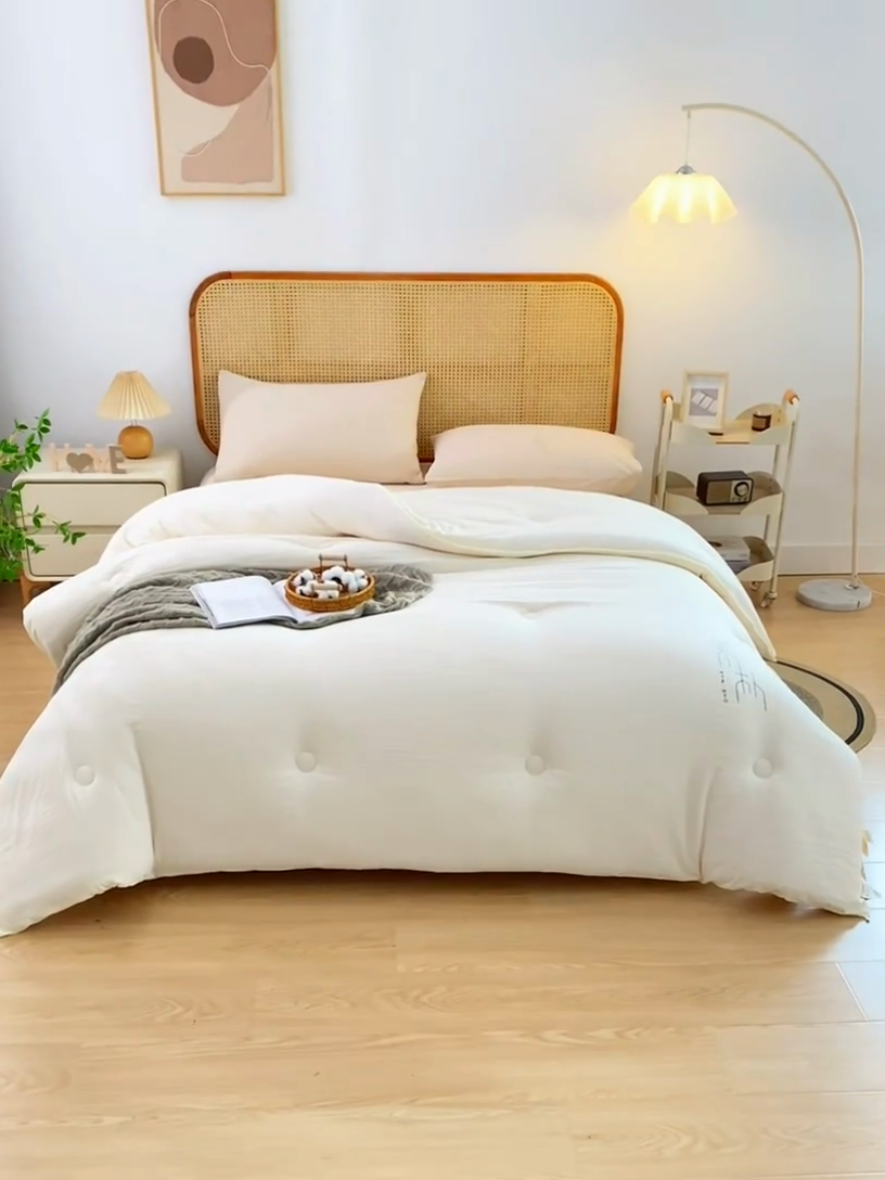 91家纺网 家纺一手货源 找家纺 （总）锦鹭被业 2025款素朴冬被春秋空调夏被原棉大豆被