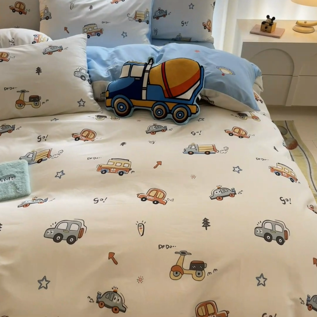 91家纺网 家纺一手货源 找家纺 博雅 2024新款宇航员系列全棉四件套（专版花型） 小汽车