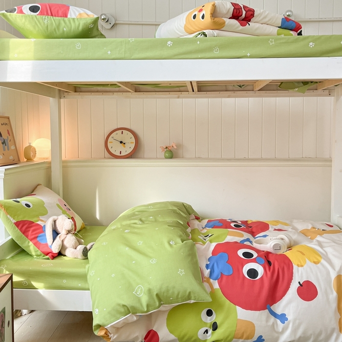 91家纺网 家纺一手货源 找家纺 吉象家纺 2025新款全棉印花款三件套 微笑天团