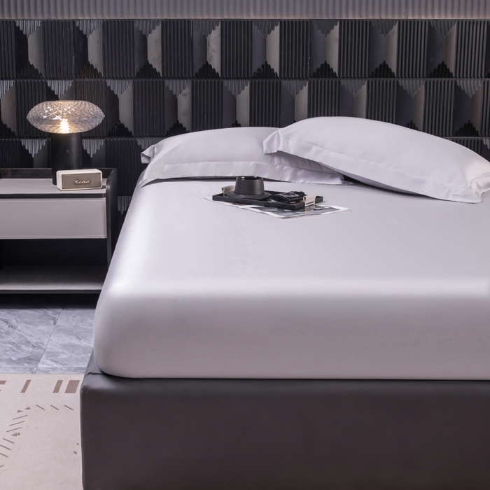 91家纺网 家纺一手货源 找家纺 好阁家纺 2024新款进口LF级60S莱赛尔莱赛尔床笠两件套三件套 灰紫