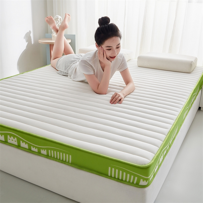 91家纺网 家纺一手货源 找家纺 布卢姆床垫 2025新款针织乳胶立体成人床垫-长城款 长城-绿白