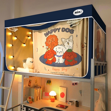 91家纺网 家纺一手货源 找家纺 （总）2025新款A类大版卡通超强遮光防蚊学生坐床蚊帐