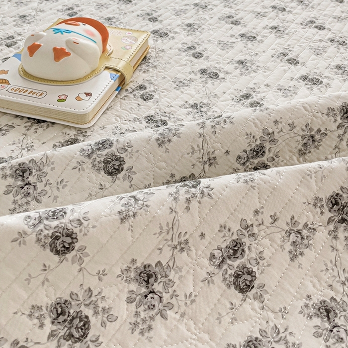 91家纺网 家纺一手货源 找家纺 暖居 2024纯棉榻榻米四件套单件农村大炕盖支持定制绗缝防滑单件纯棉床单四季通用 水墨