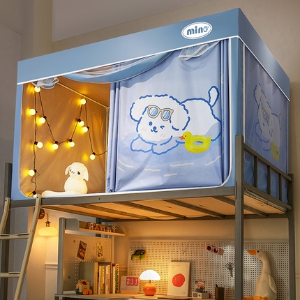 91家纺网 家纺一手货源 找家纺 （总）2025新款A类大版卡通超强遮光防蚊学生坐床蚊帐