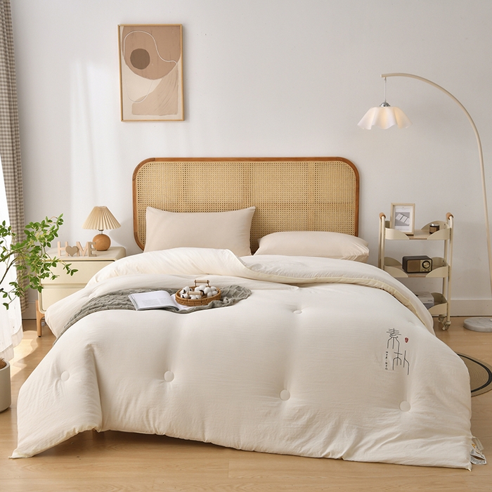 91家纺网 家纺一手货源 找家纺 （总）锦鹭被业 2025款素朴冬被春秋空调夏被原棉大豆被