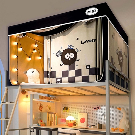 91家纺网 家纺一手货源 找家纺 （总）2025新款A类大版卡通超强遮光防蚊学生坐床蚊帐