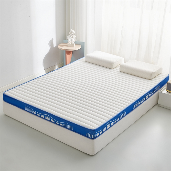 91家纺网 家纺一手货源 找家纺 布卢姆床垫 2025新款针织乳胶立体成人床垫-长城款 长城-宝蓝白