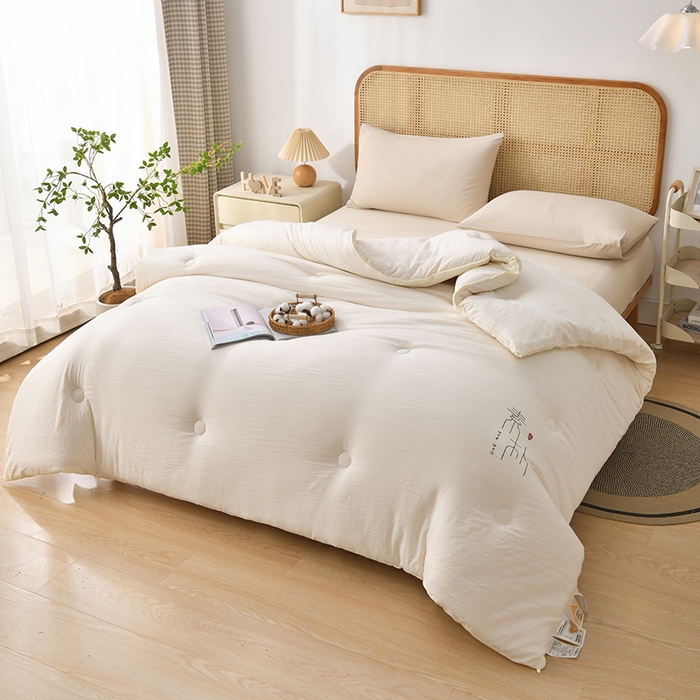 91家纺网 家纺一手货源 找家纺 （总）锦鹭被业 2025款素朴冬被春秋空调夏被原棉大豆被